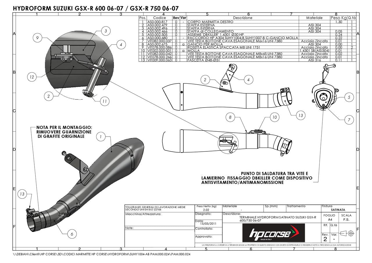 HPCorse - Hydroform Exhaust for Suzuki GSX-R 600/750 '06-'07