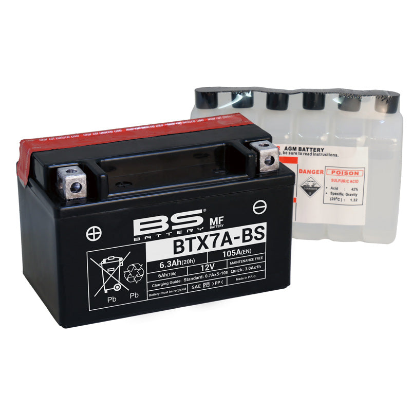 BS Battery - BS MF - BTX7A-BS (YTX7A-BS)