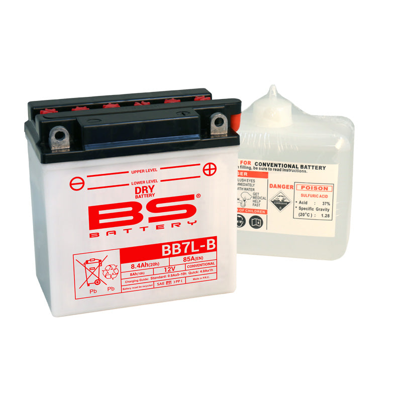 BS Battery - BS DRY - BB7L-B (With Acid Pack) (YB7L-B)