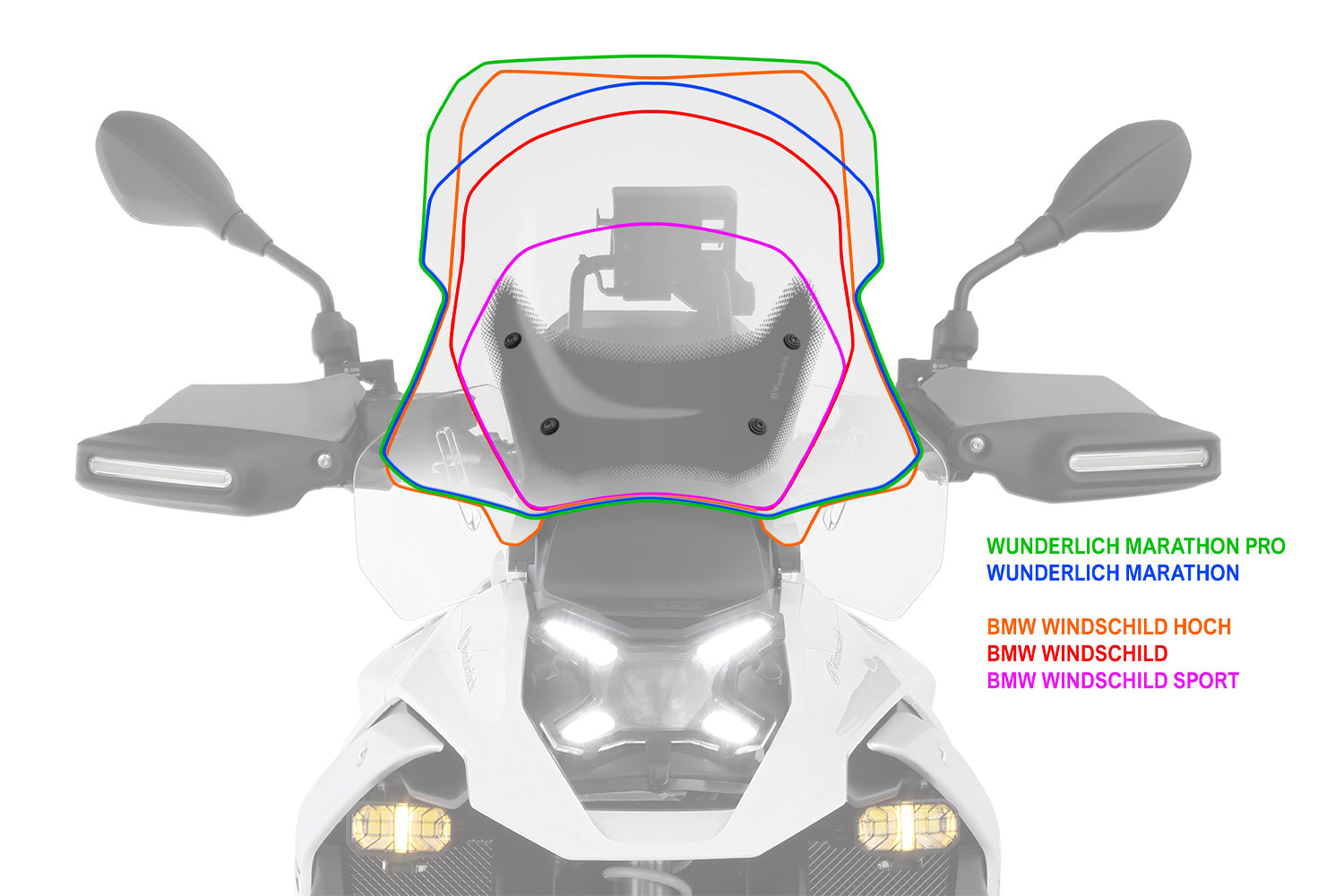 Wunderlich Windshield MARATHON R 1300 GS (Adventure) - complete your BMW ✔ Premium components ✔ Integrated design ➜ Order now