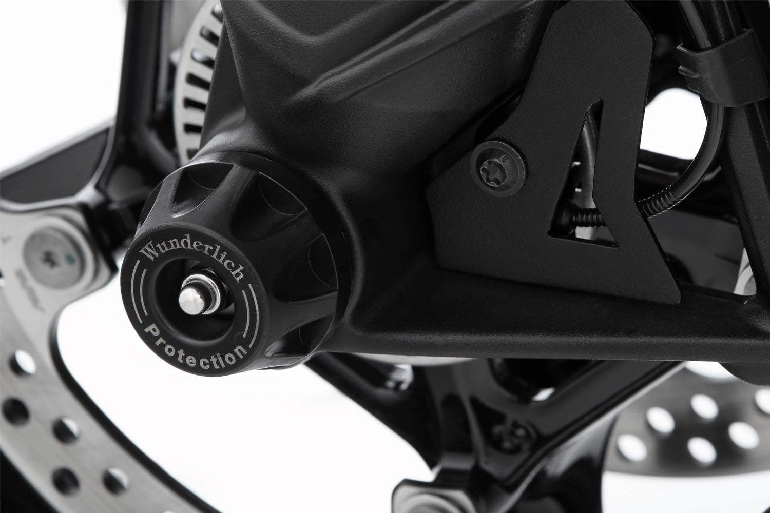 Wunderlich DOUBLESHOCK axle protection pads R 1300 - complete your BMW ✔ Premium components ✔ Integrated design