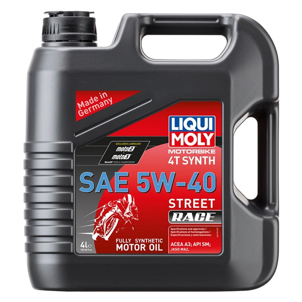 LiquiMoly - 4T SAE Street Race Synthetic Engine Oil - 5W40