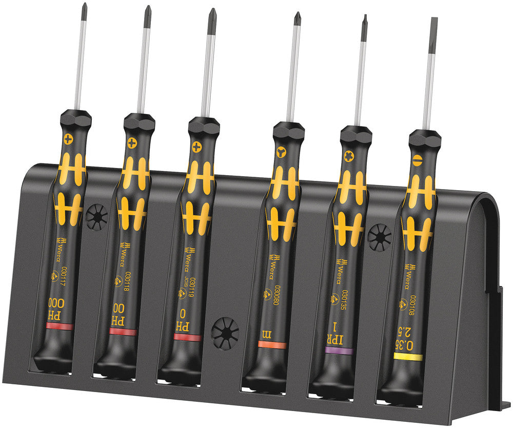Wera Tools - 1550/6 ESD Screwdriver set and rack for electronic applications