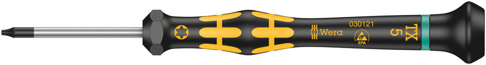 Wera Tools - 1567 TORX® ESD Kraftform Micro screwdriver for TORX® screws