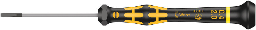 Wera Tools - 1578 A ESD Kraftform Micro screwdriver for slotted screws