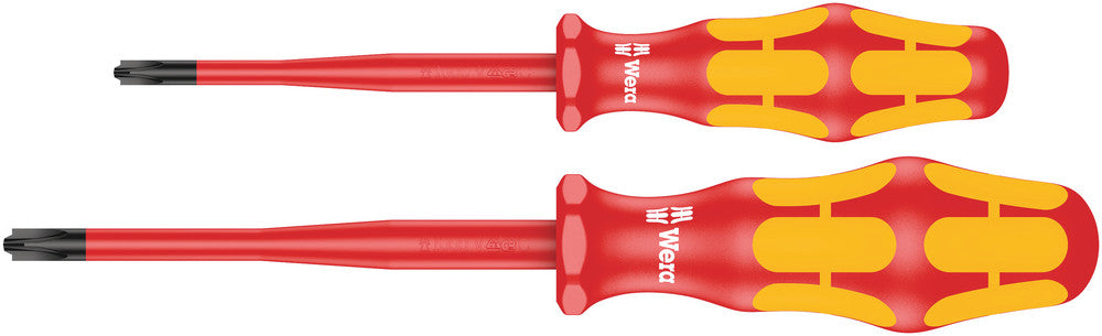 Wera Tools - 165 iS PZ/S # 1 + 2 Screwdriver set Kraftform Plus series 100. With reduced blade diameter