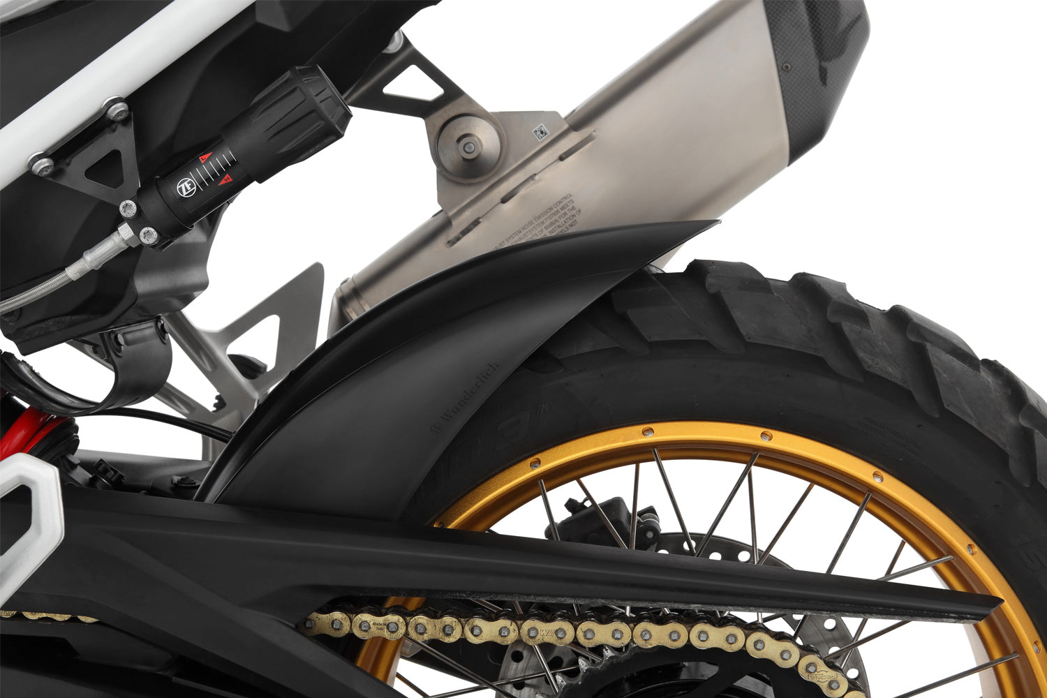 This rear hugger protects both man and machine!