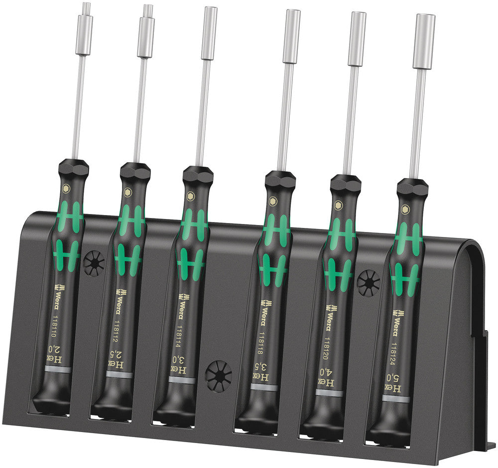 Wera Tools - 2069/6 Screwdriver set and rack for electronic applications