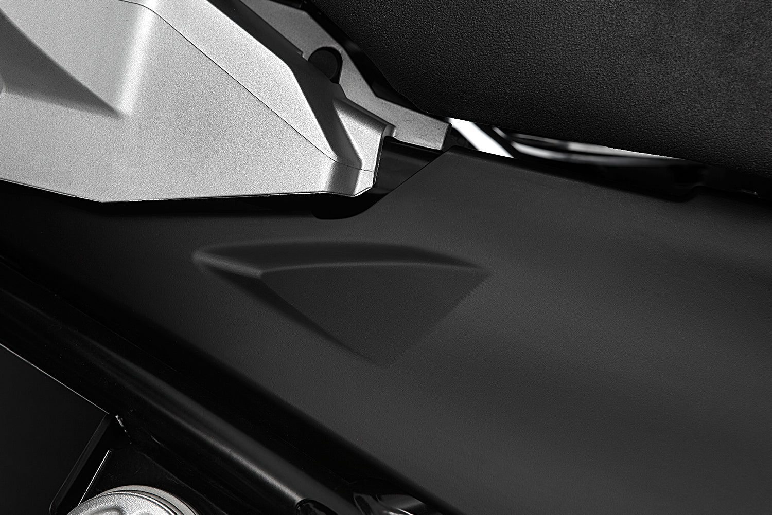 The two halves of the cover perfectly enclose the two side openings on the rear of the frame