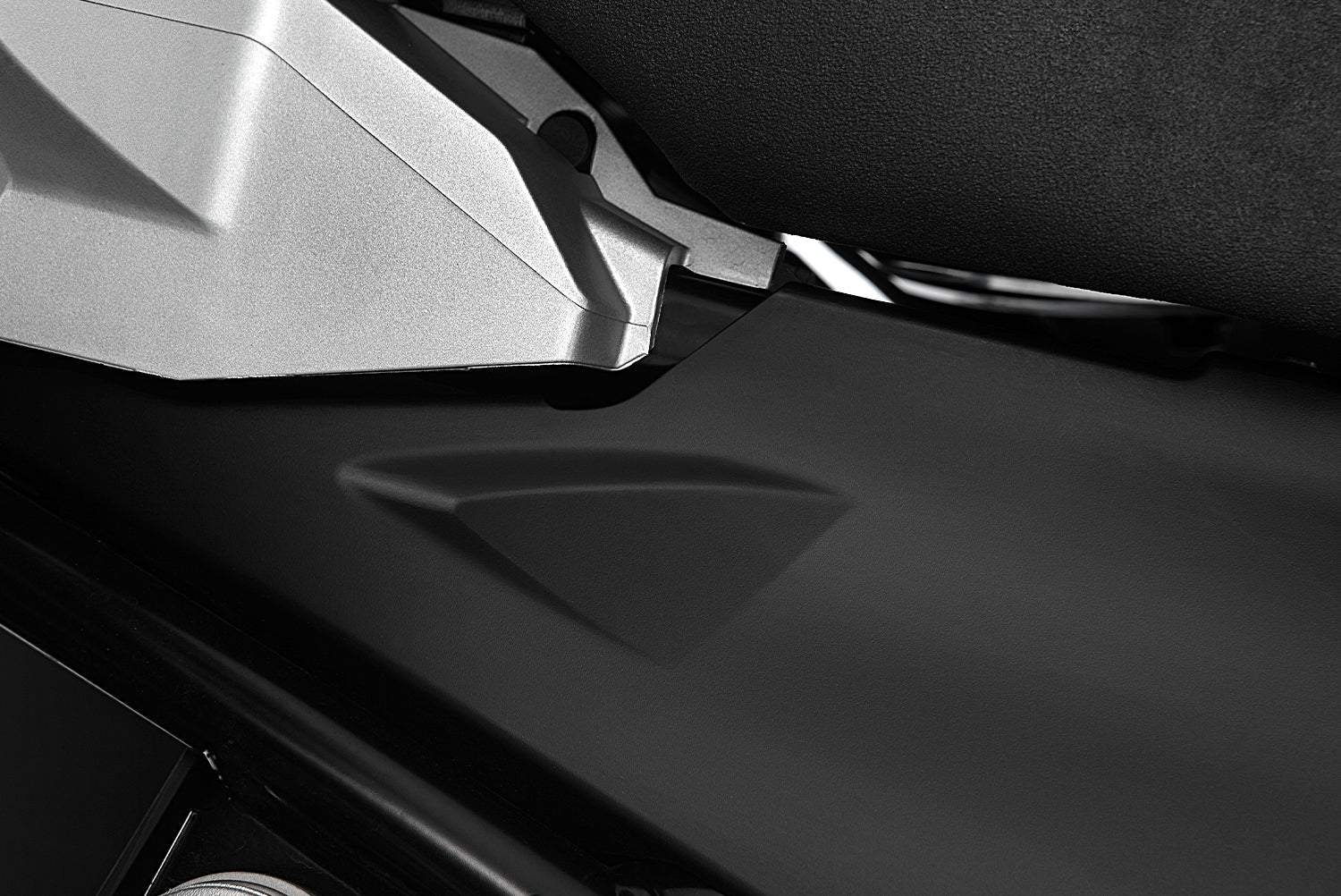 The two halves of the cover perfectly enclose the two side openings on the rear of the frame