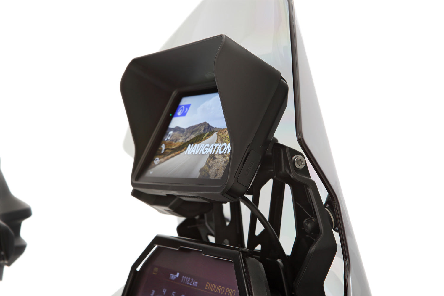 Wunderlich Glare Shield for BMW Navigator ConnectedRide - complete your BMW ✔ Premium components ✔ Integrated design ➜ Order now