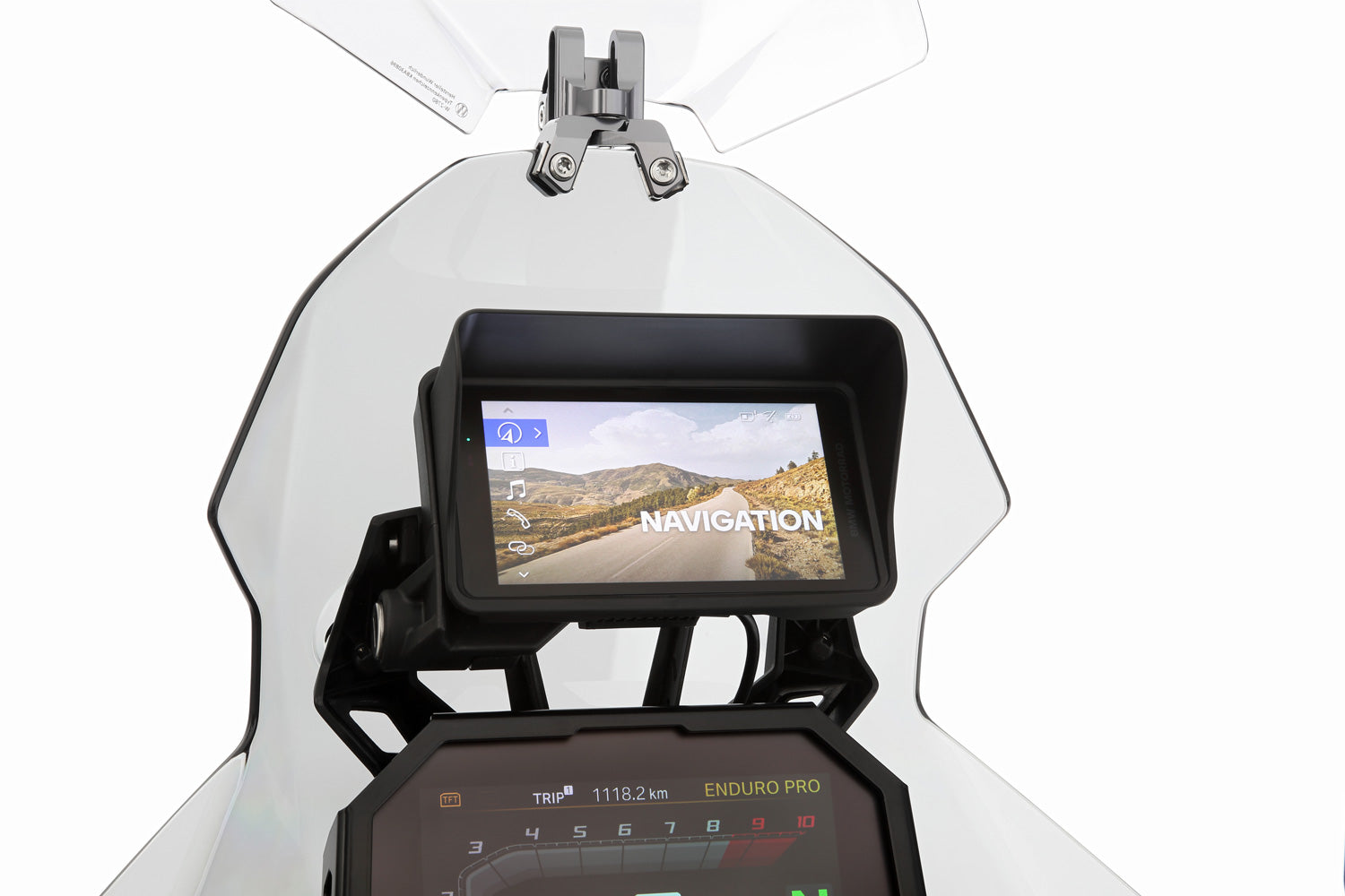 Wunderlich Glare Shield for BMW Navigator ConnectedRide - complete your BMW ✔ Premium components ✔ Integrated design ➜ Order now