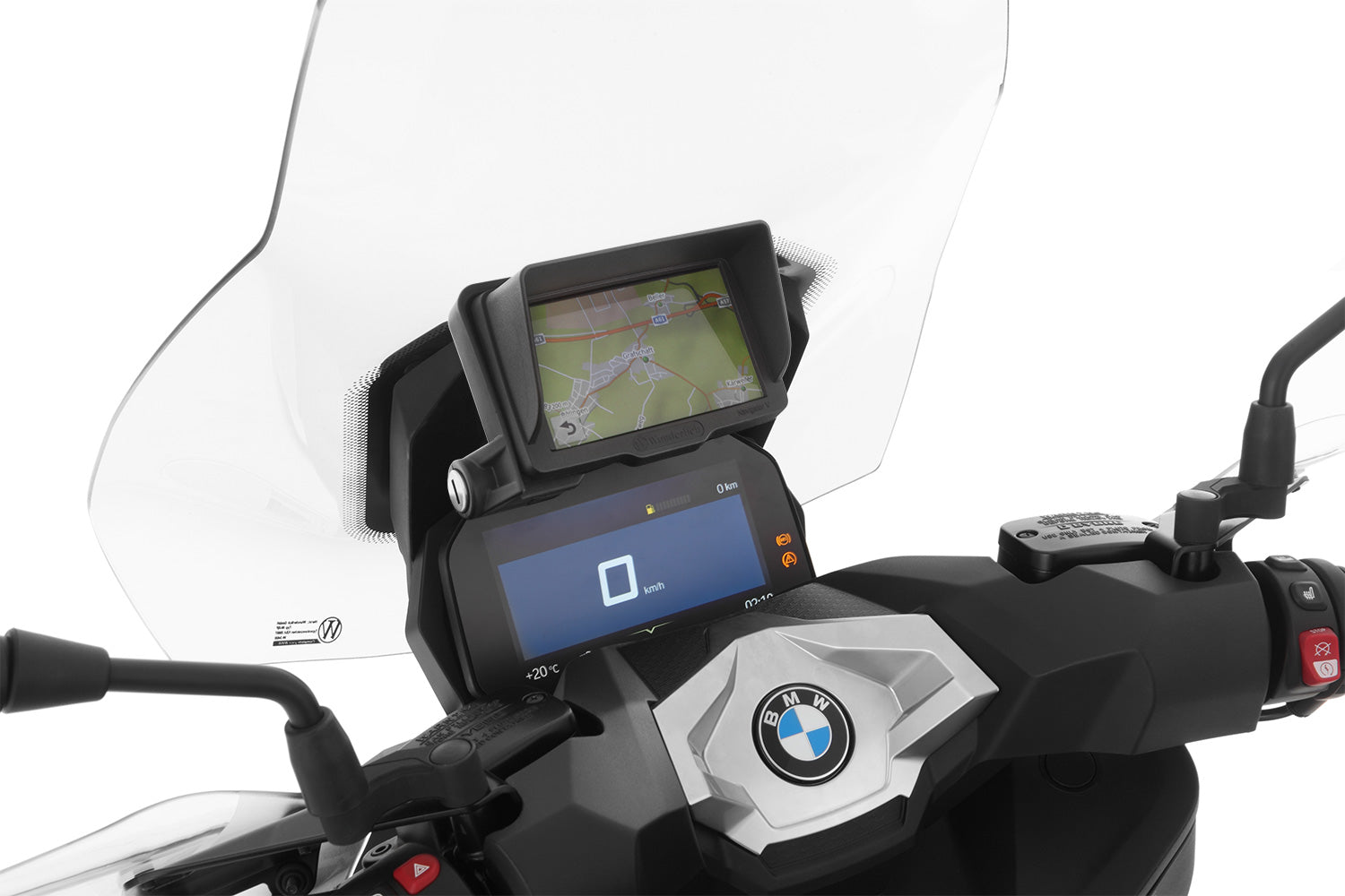 Wunderlich base holder for original Navigator C 400 GT - complete your BMW ✔ Premium components ✔ Integrated design ➜ Order now