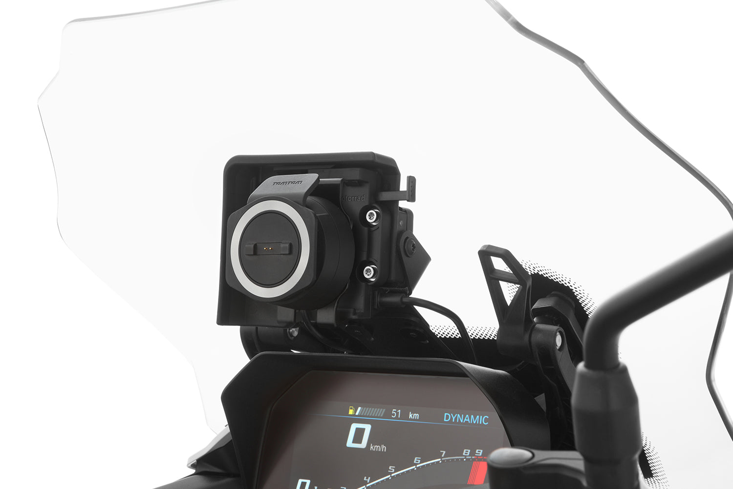 An alternative solution for the original navigation bracket, for mounting an external instrument, cell phone, etc..