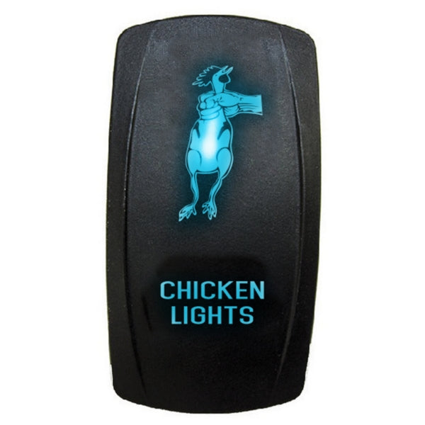 QuakeLed-SWITCH ROCKER 5 PINS LED CHICKEN BL QRS273 718193339752