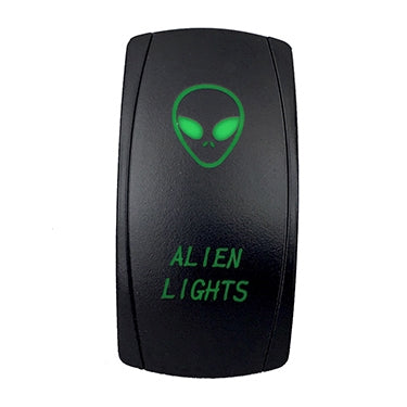 QuakeLed-SWITCH ROCKER 5 PINS ALIEN LIGHTS GR QRS665 103552812744