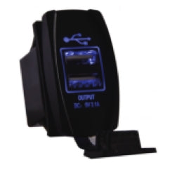 QuakeLed-SWITCH ROCKER 2 PINS USB SWITCH MTG BL QRS704 718193339851