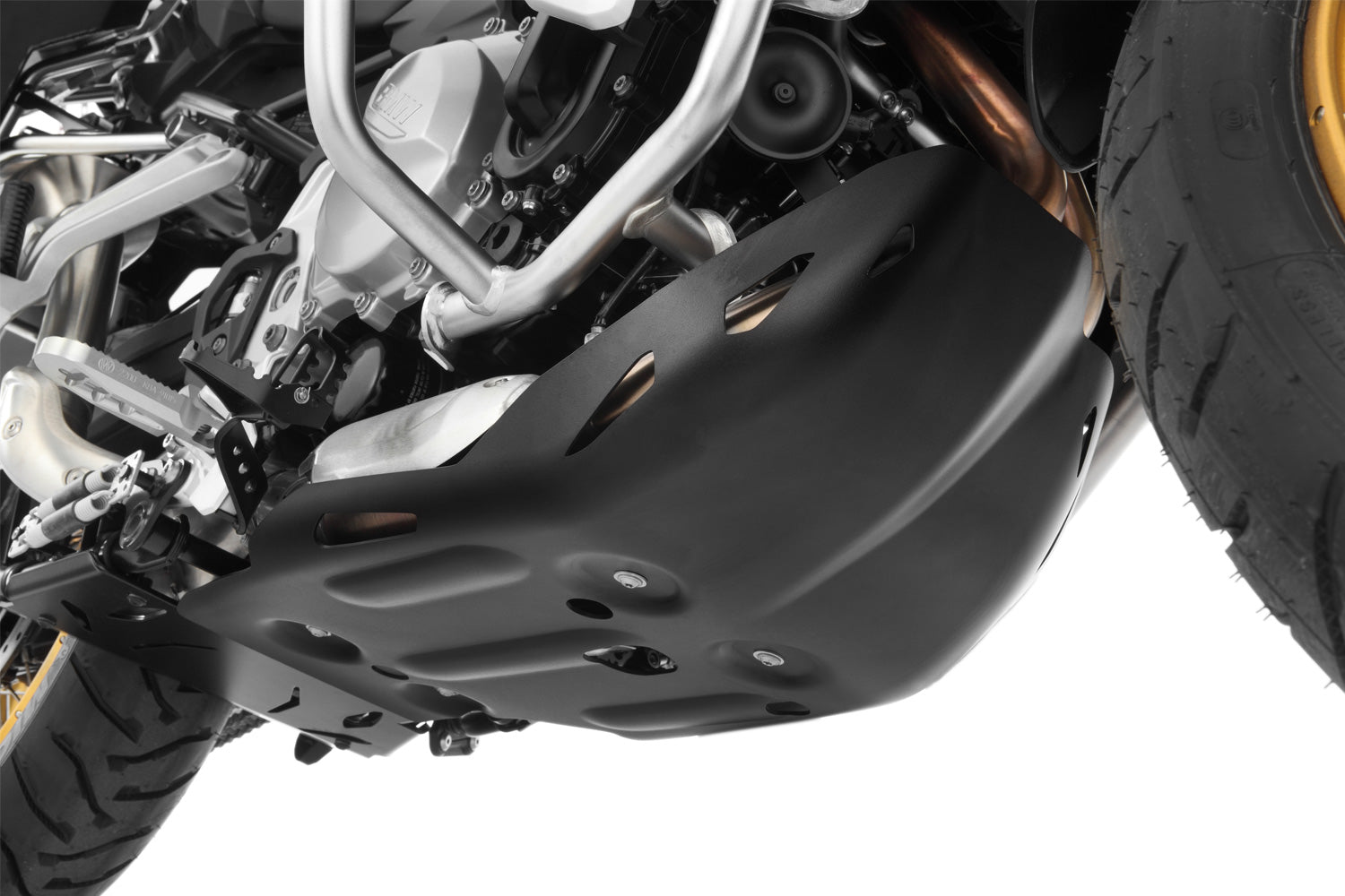 The flawless engine protection in a slim design for the GS protects the engine and manifold from damage