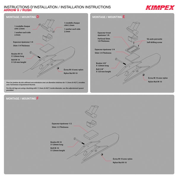 Kimpex-SKI RUSH KIT WH KIMPEX 272631