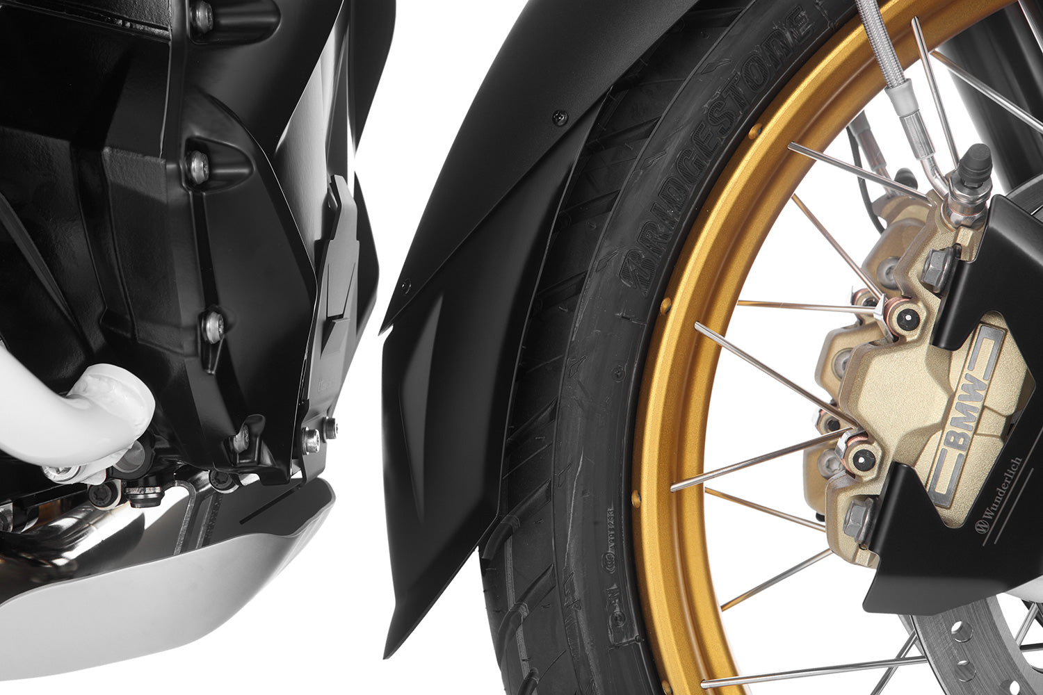 Wunderlich »EXTENDA FENDER« for BMW R 1200/1250 GS LC, protecs the headers and the engine from demage and dirt.