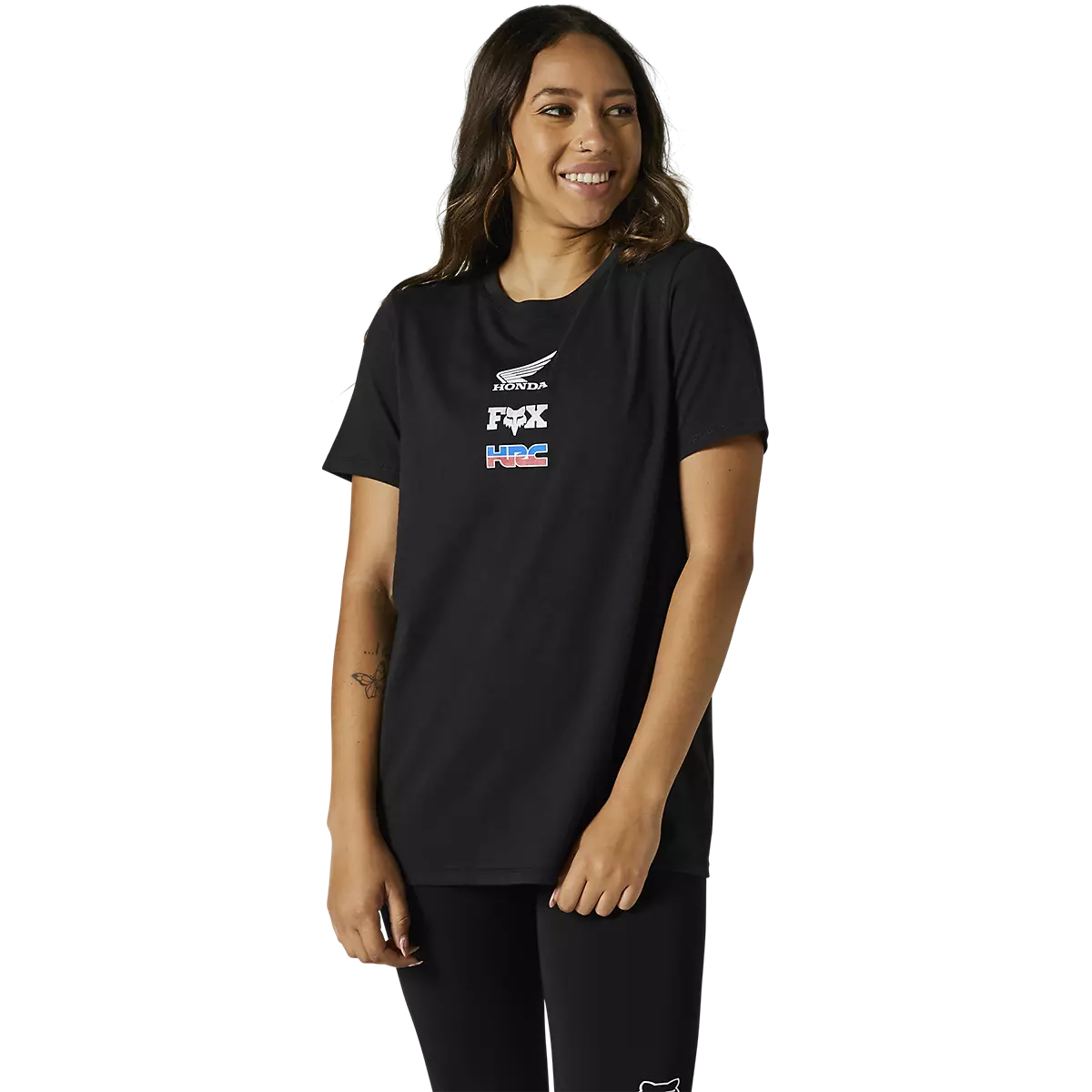 Fox Racing - Womens Honda Wing SS Tee-Black (29131-001)