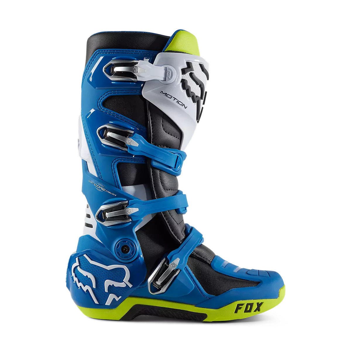 Fox Racing - Motion Boot - Black/White/Gum-Blue/Yellow (29682-026)