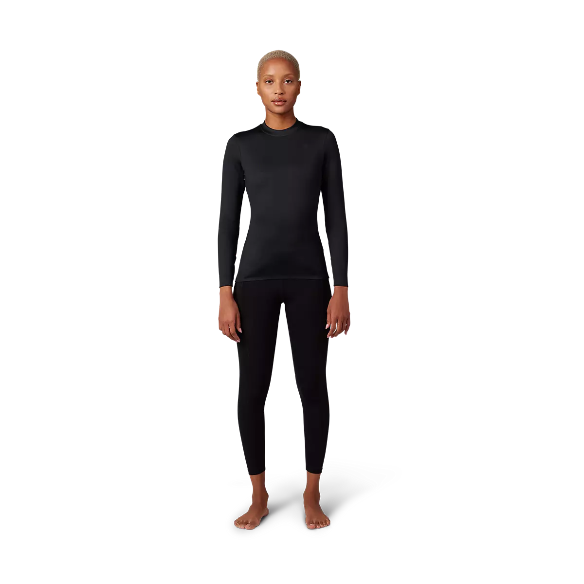 Fox Racing - Womens Tecbase Fire Long Sleeve Shirt-Black (29932-001)