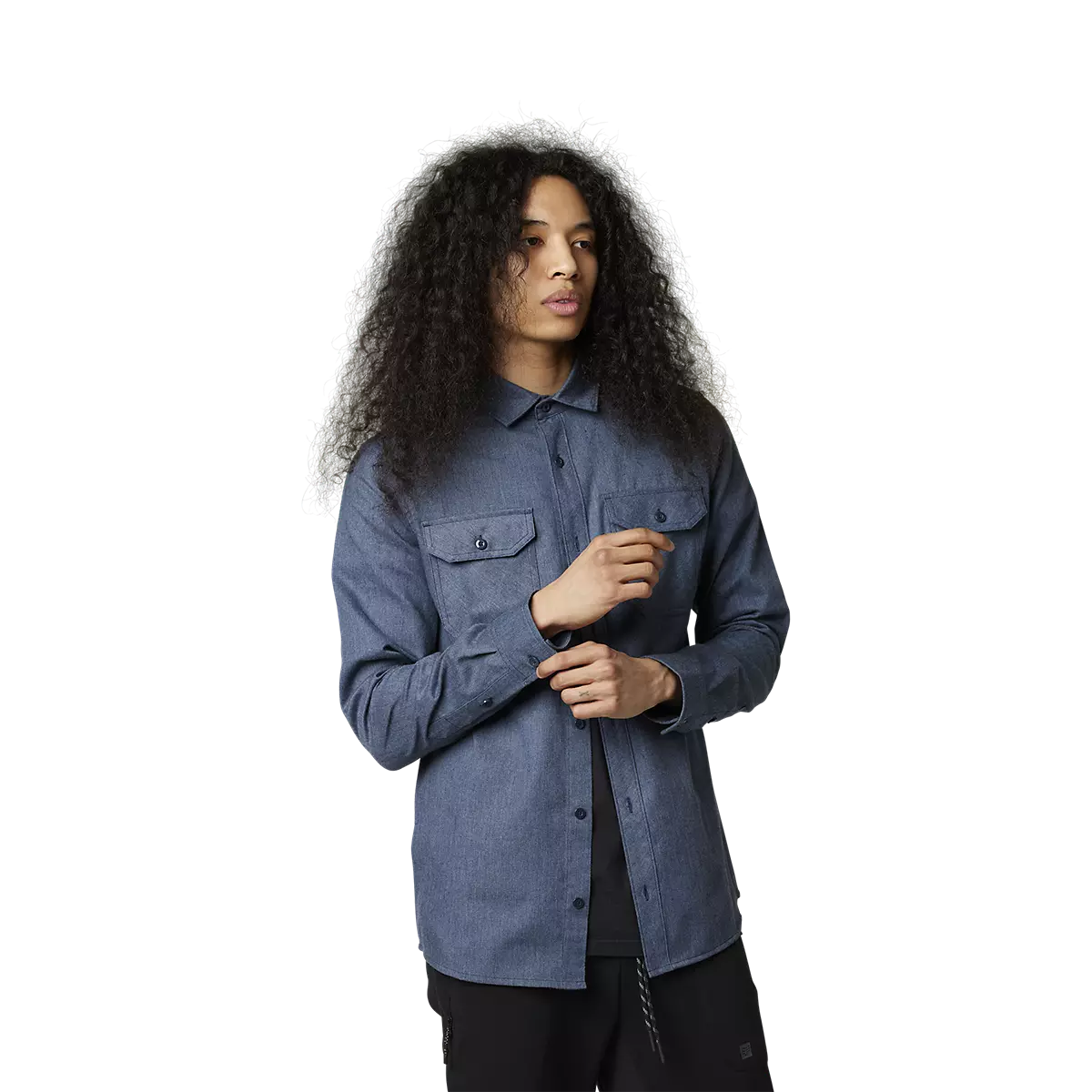 Fox Racing - Assembly Line Flannel-Heather Navy (29960-428)