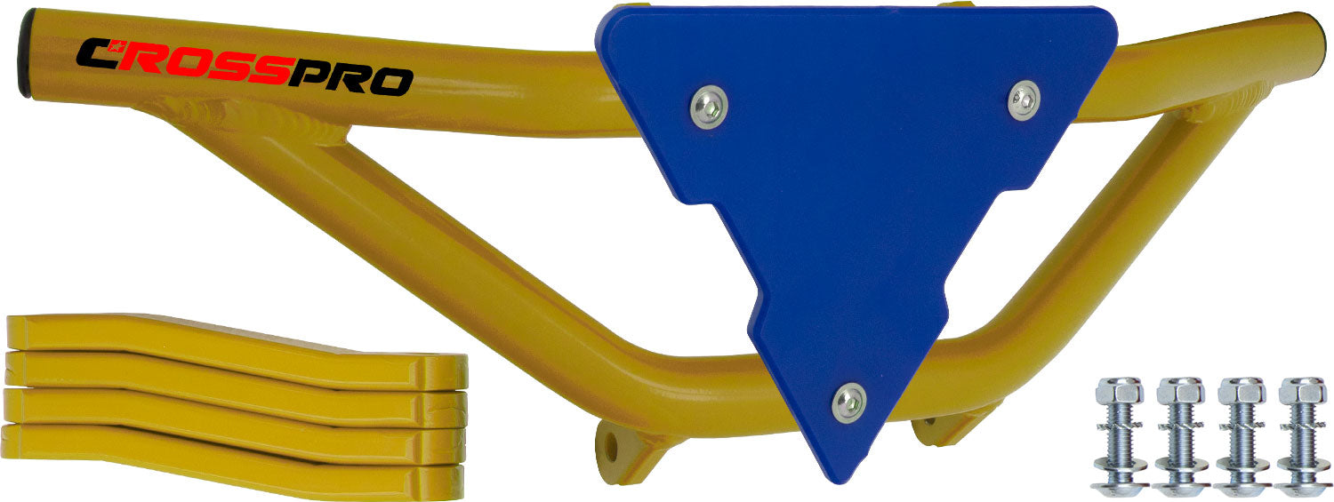 Crosspro - Front Bumper Gliese For Aeon Cobra 350-Yellow Tube / Blue Plate