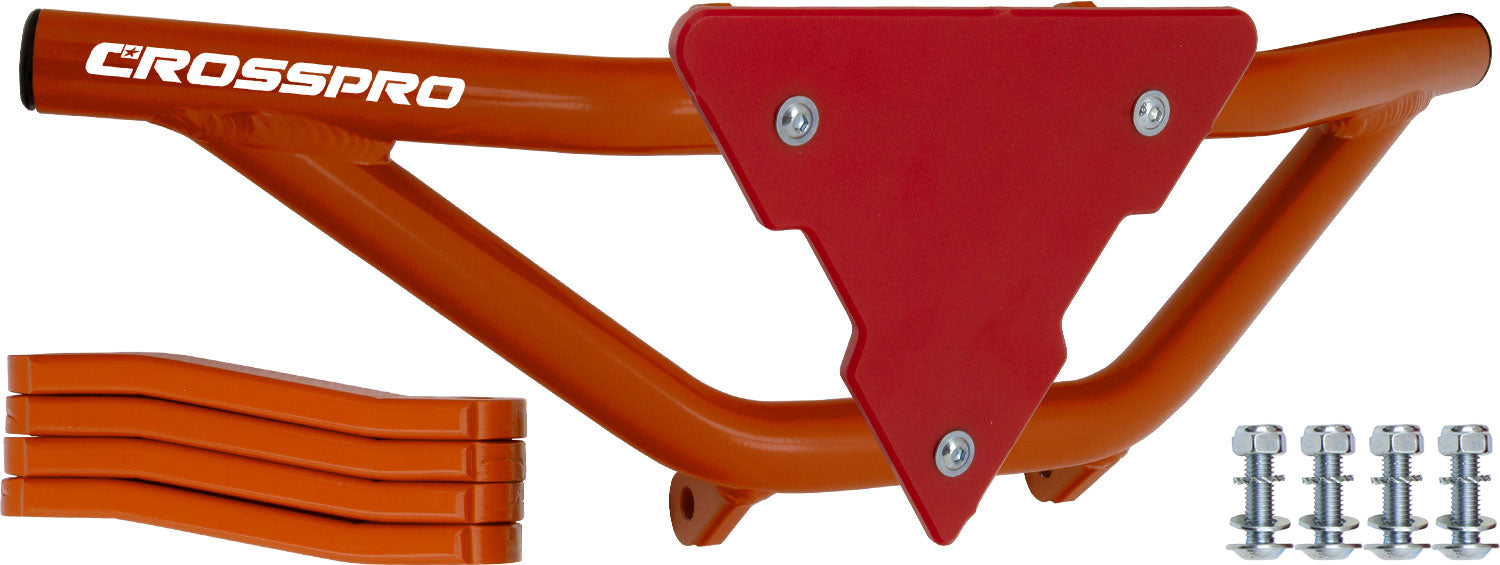 Crosspro - Front Bumper Gliese For Polaris Predator 500-Orange Tube / Red Plate