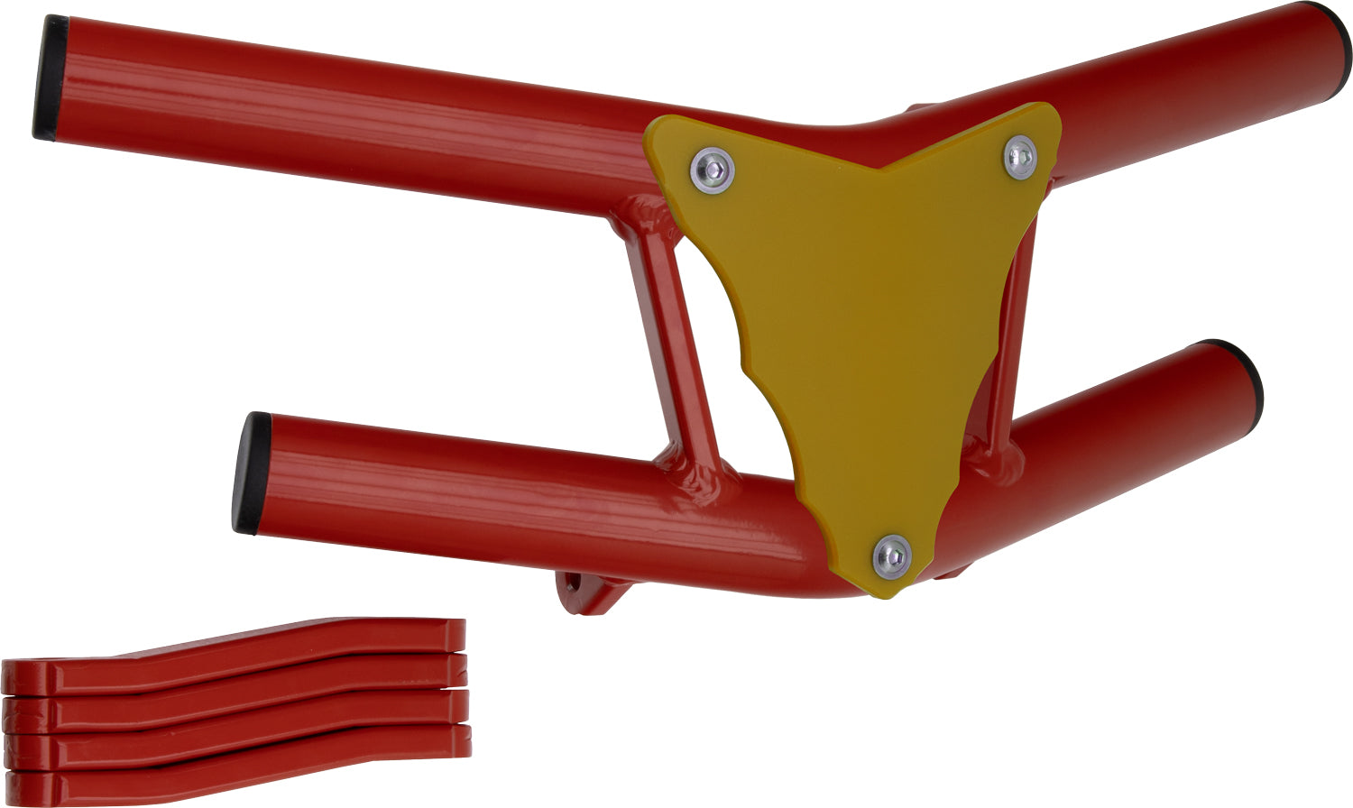 Crosspro - Front Bumper Waspe Lite For Yamaha YFM 700 Raptor-Red Tube / Yellow Plate