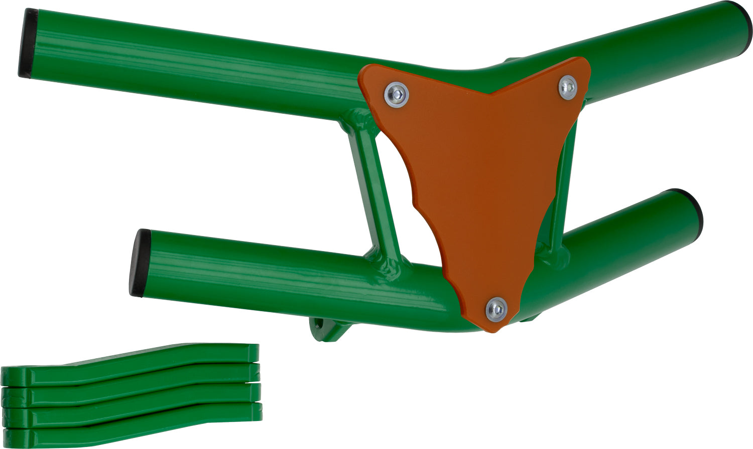 Crosspro - Front Bumper Waspe Lite For Yamaha YFM 250 Raptor-Green Tube / Orange Plate