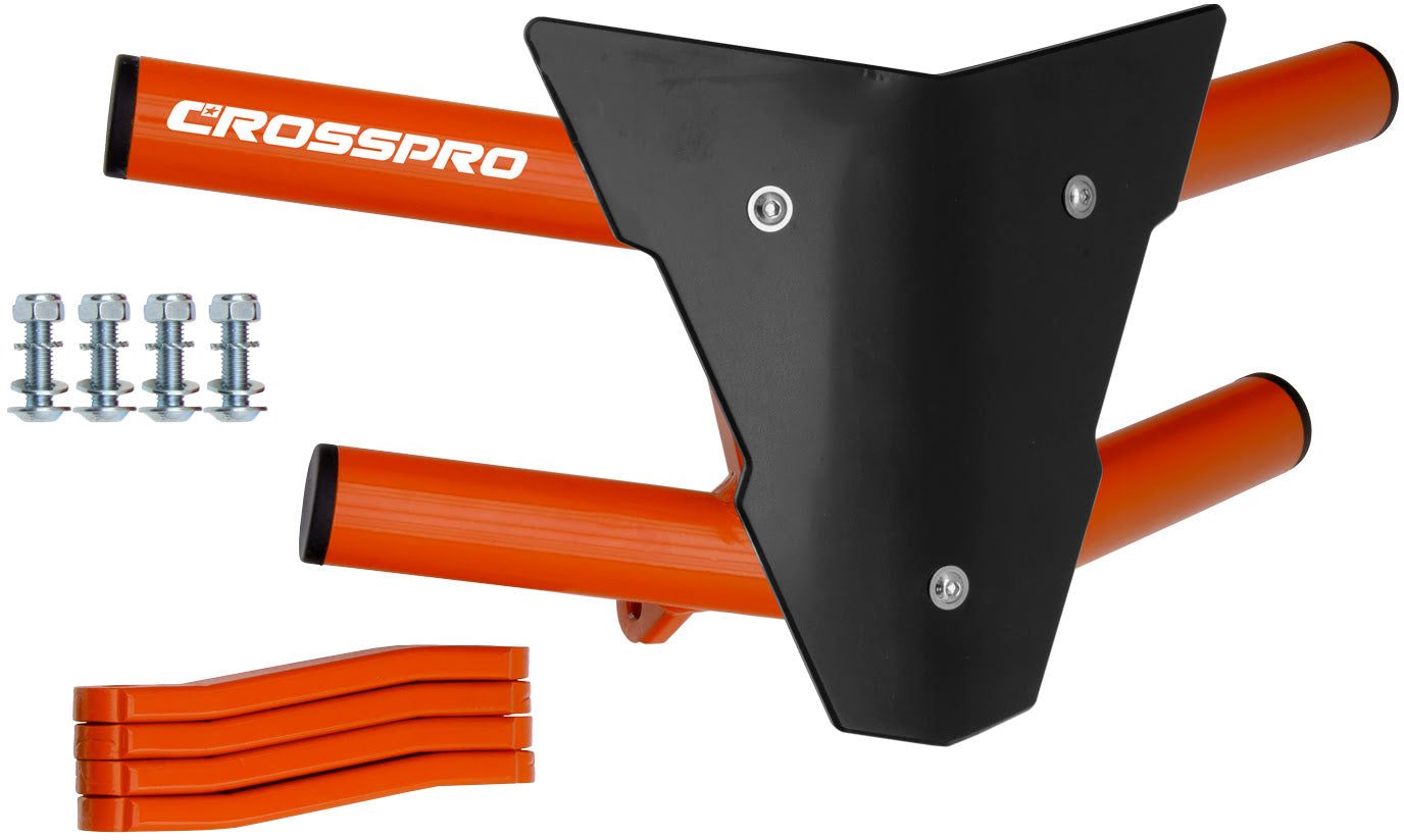 Crosspro - Front Bumper Waspe For Adly Herkules 500 S-Orange Tube / Black Plate