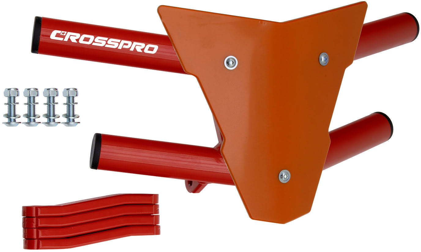 Crosspro - Front Bumper Waspe For Yamaha YFM 660 Raptor-Red Tube / Orange Plate