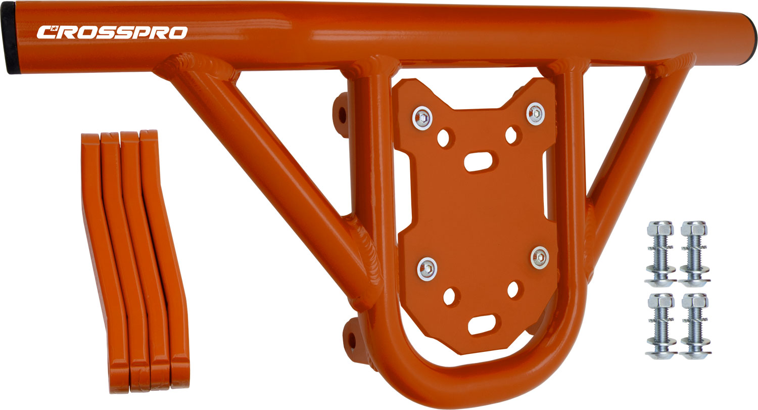 Crosspro - Front Bumper Hat For Yamaha YFZ 450-Orange Tube / Orange Plate