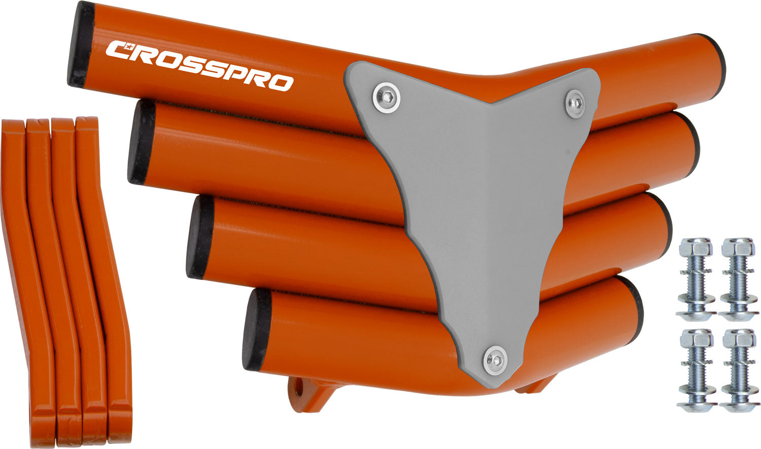 Crosspro - Front Bumper Corot For Yamaha YFZ 450R-Orange Tube / White Plate