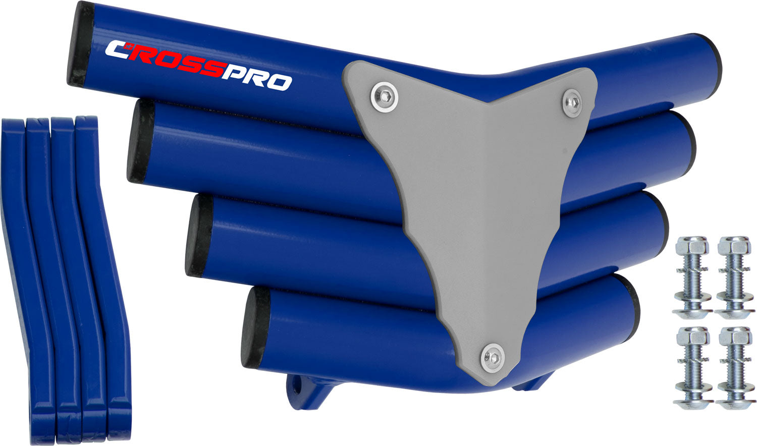 Crosspro - Front Bumper Corot For 450 XC (ATV), 525 XC (ATV), KTM 450 SX (ATV), 505 SX (ATV)-Blue Tube / White Plate
