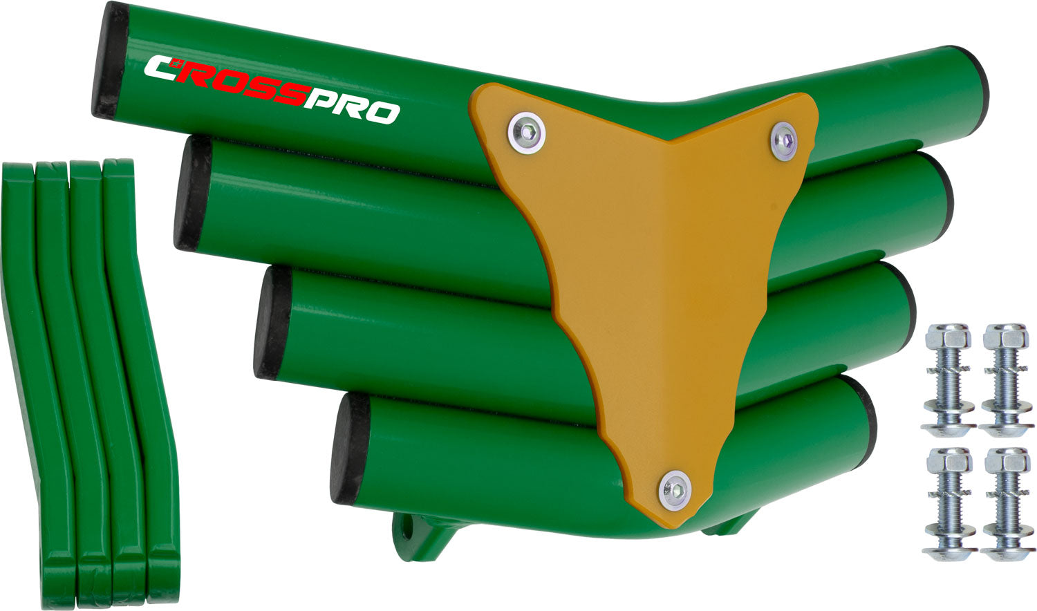 Crosspro - Front Bumper Corot For Dinli DL 450-Green Tube / Yellow Plate