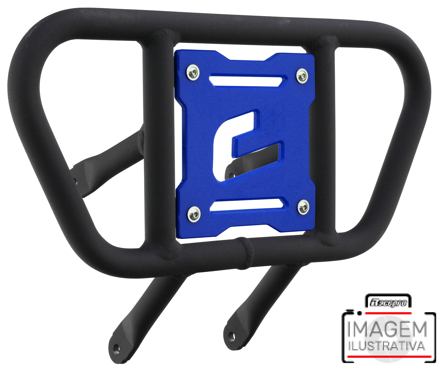 Crosspro - Front Bumper CR01 For Can Am (BRP) DS 450-Textured Black Tube / Blue Plate