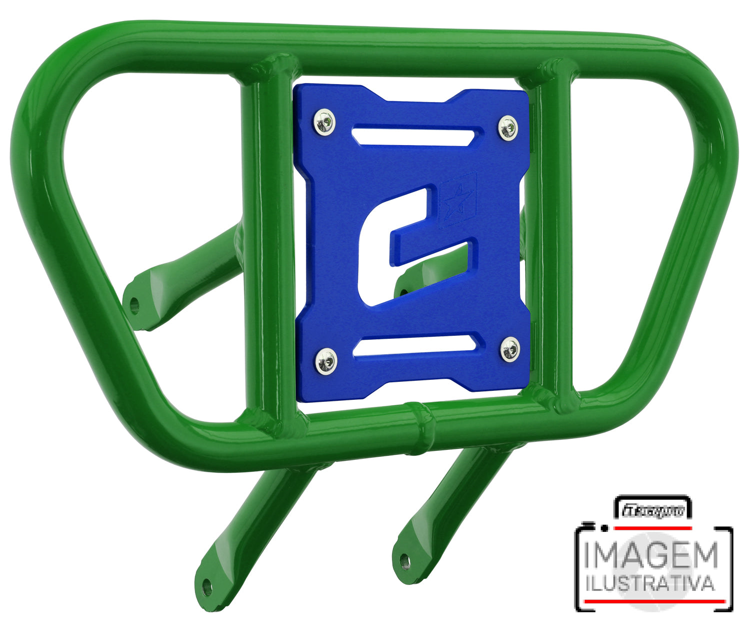 Crosspro - Front Bumper CR01 For Yamaha YFZ 450R-Green Tube / Blue Plate