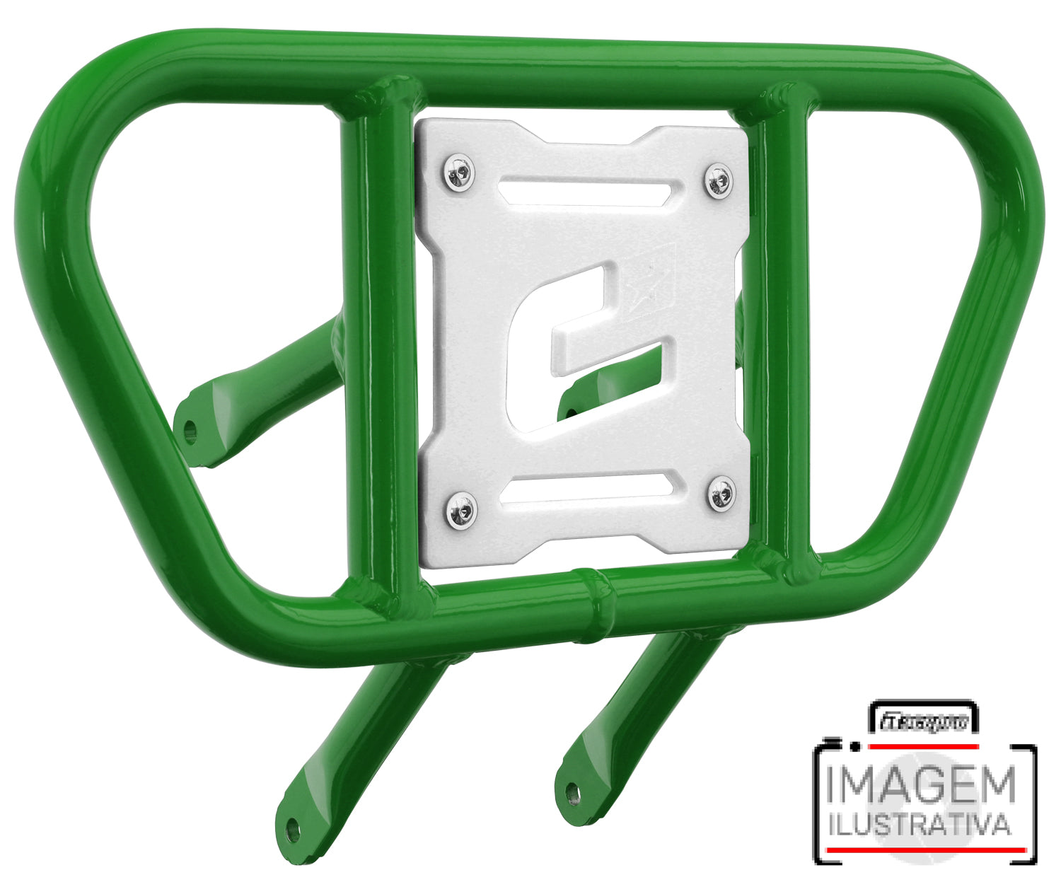 Crosspro - Front Bumper CR01 For Can Am (BRP) DS 450-Green Tube / White Plate