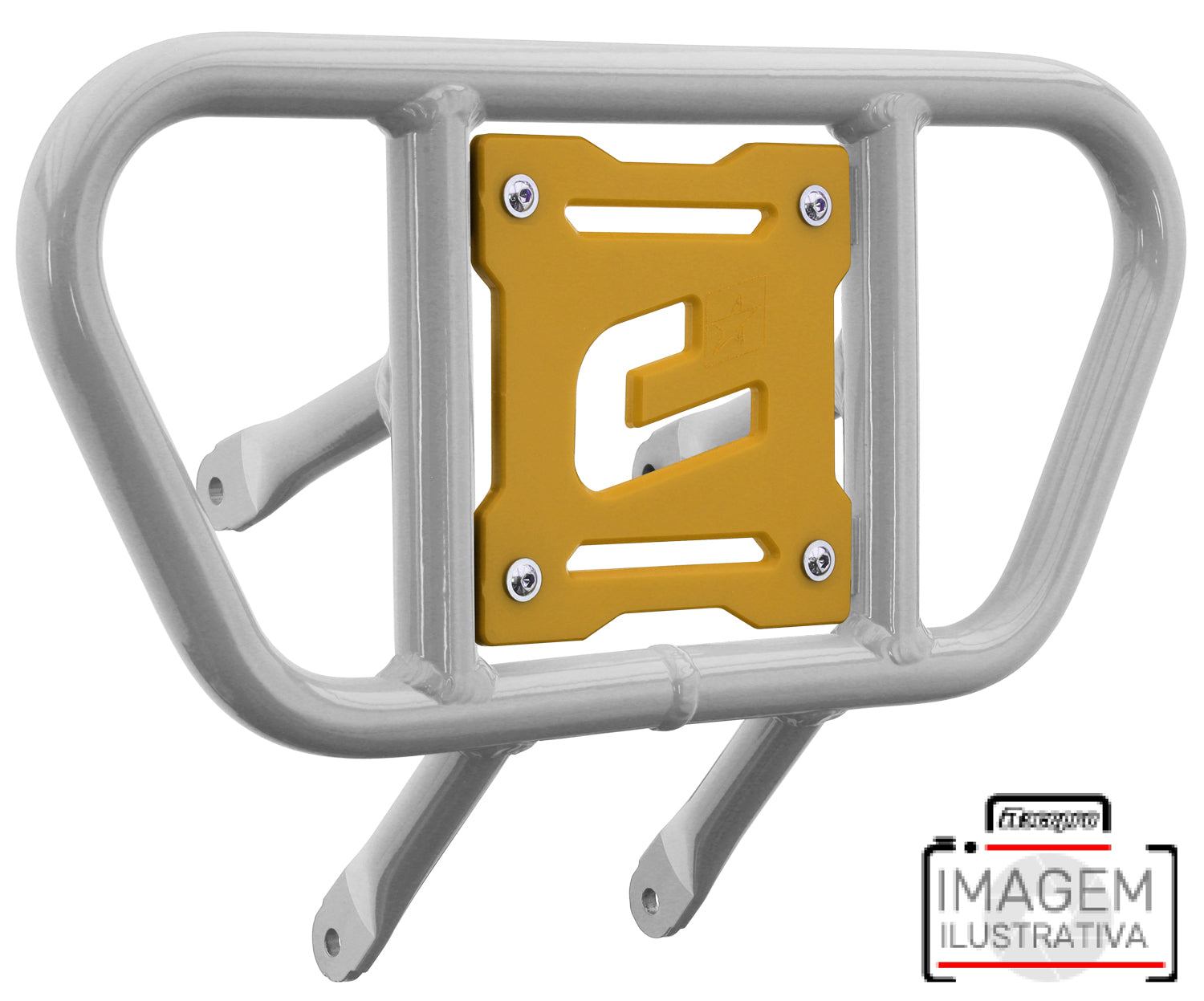 Crosspro - Front Bumper CR01 For Yamaha YFZ 450-White Tube / Yellow Plate
