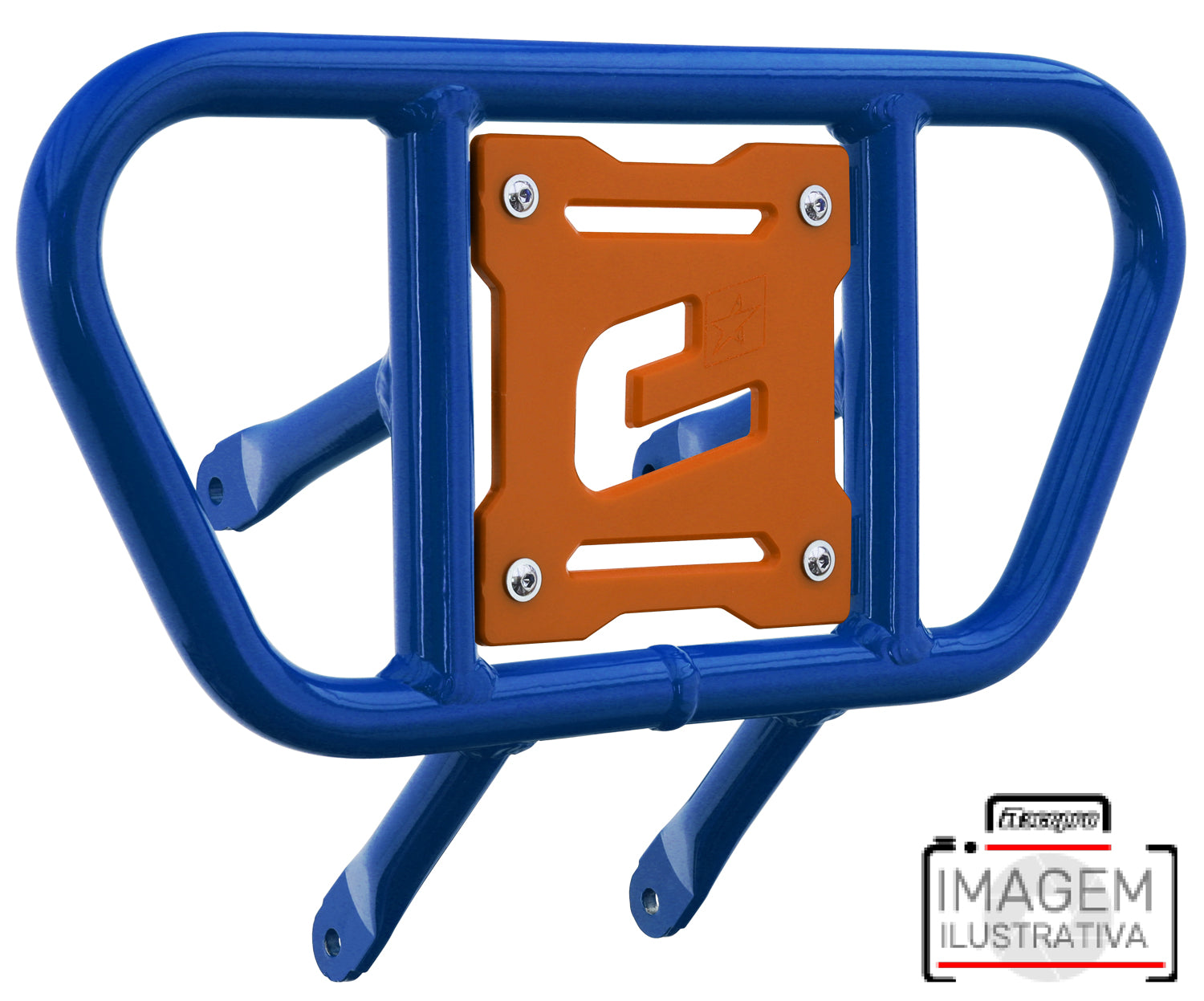 Crosspro - Front Bumper CR01 For Yamaha YFZ 450R-Blue Tube / Orange Plate