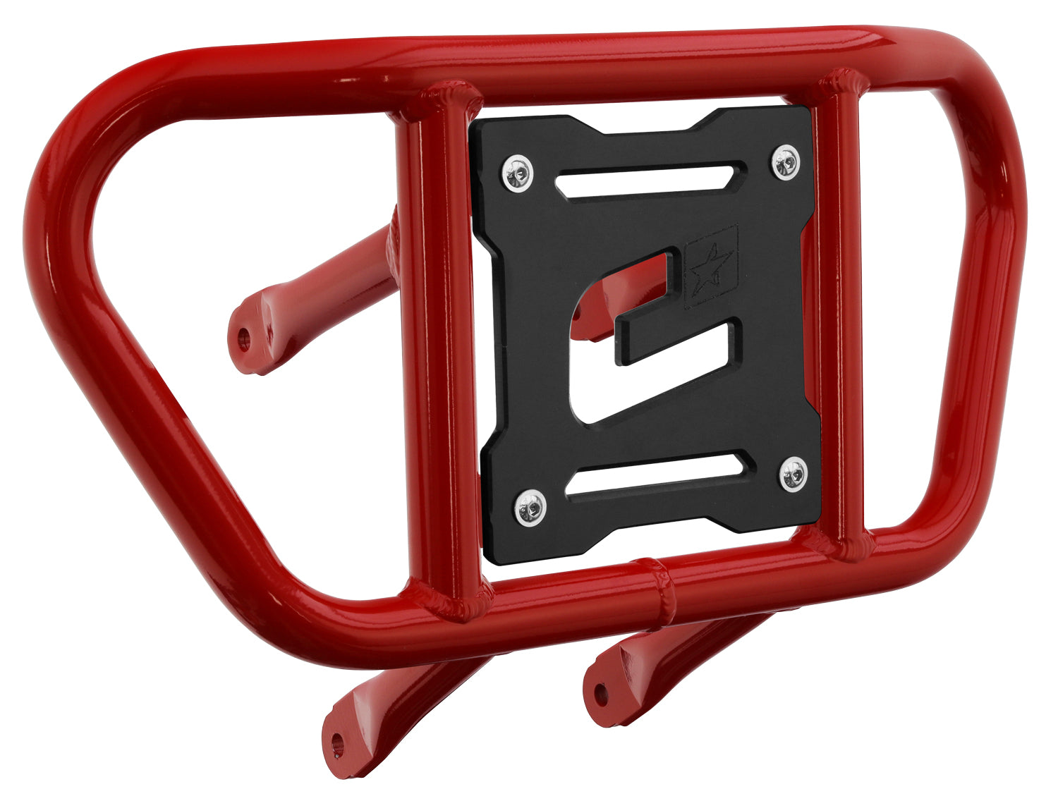 Crosspro - Front Bumper CR02 For Suzuki LT-R 450-Red Tube / Black Plate