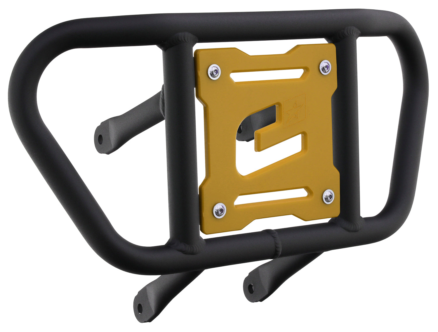 Crosspro - Front Bumper CR02 For Suzuki LT-R 450-Textured Black Tube / Yellow Plate