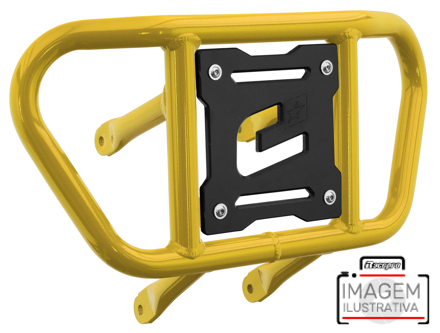 Crosspro - Front Bumper CR02 For Yamaha YFZ 450R-Yellow Tube / Black Plate