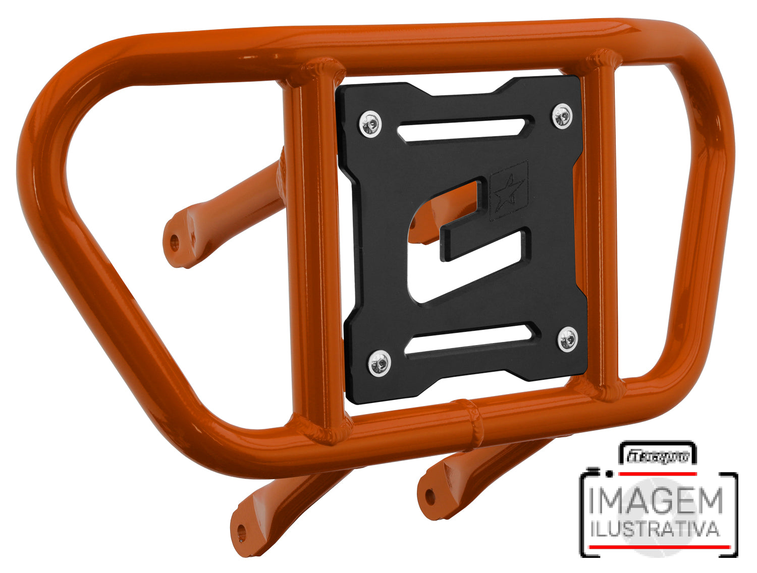 Crosspro - Front Bumper CR02 For Kawasaki KFX 450R-Orange Tube / Black Plate