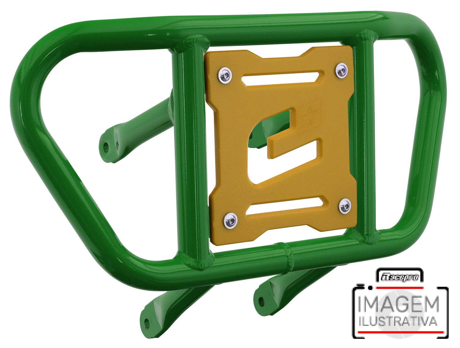 Crosspro - Front Bumper CR02 For 450 XC (ATV), 525 XC (ATV), KTM 450 SX (ATV), 505 SX (ATV)-Green Tube / Yellow Plate