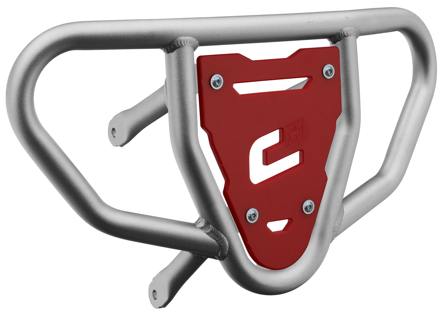 Crosspro - Front Bumper CR03 For Suzuki LT-R 450-Ice Polish Tube / Red Plate