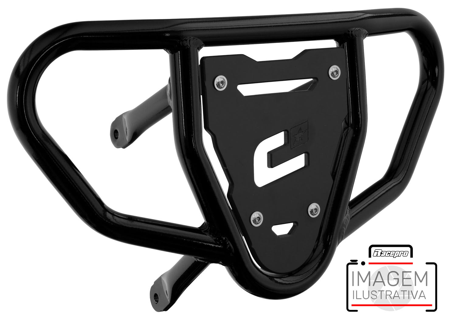 Crosspro - Front Bumper CR03 For Arctic Cat 400 DVX, Honda TRX 400, TRX 450, Honda TRX 400, Kawasaki KFX 400, Suzuki LT-Z 400-Black Tube / Black Plate